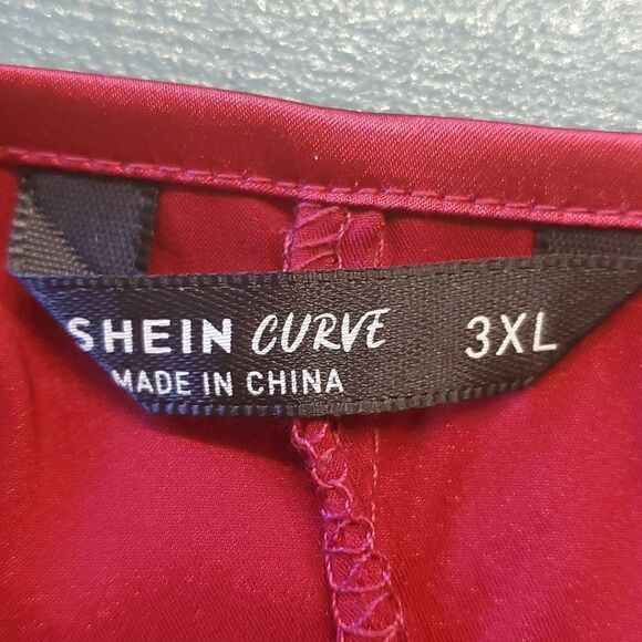 Slip dress, beautiful red satin, size 3 X. Side zipper by Shein. Good us… - Picture 6 of 7